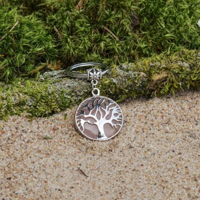 Portachiavi in quarzo rosa