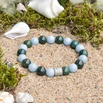 Bracciale con Eliotropio e Angelite