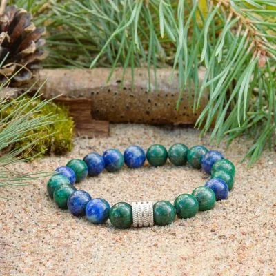 Bracciale Crisocolla con Lapislazzuli