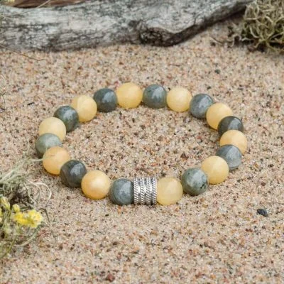 Bracciale in Calcite e Labradorite