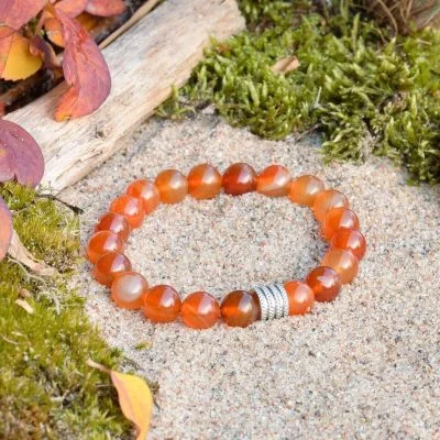 Bracciale in Corniola (Sardonyx)