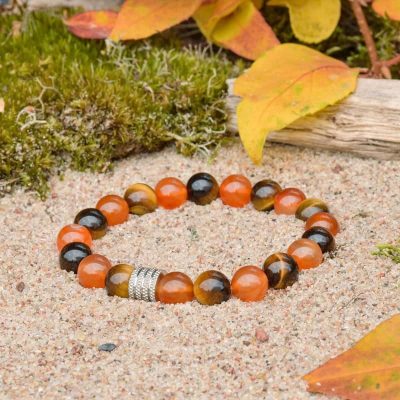 Bracciale Occhio di Tigre e Corniola