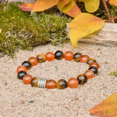 Bracciale Occhio di Tigre e Corniola