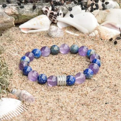 Bracciale di Ametista e Lapislazzuli