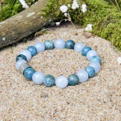 Bracciale in Acquamarina e Apatite