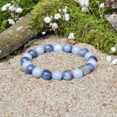 Bracciale con Angelite e Cianite