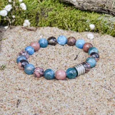 Bracciale in Apatite e Rodonite
