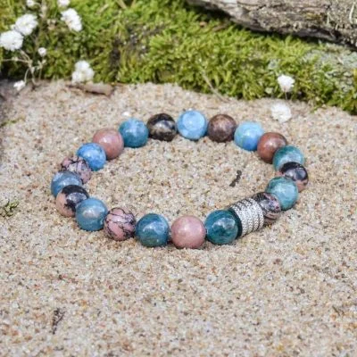 Bracciale in Apatite e Rodonite