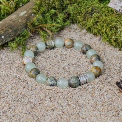 Bracciale in Avventurina e Riolite