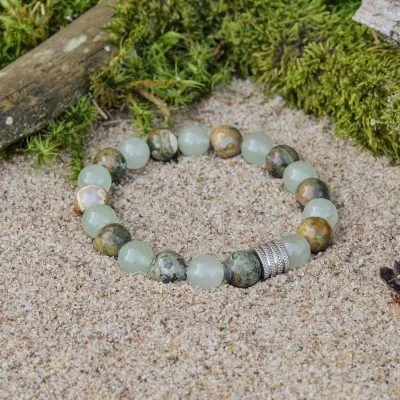 Bracciale in Avventurina e Riolite