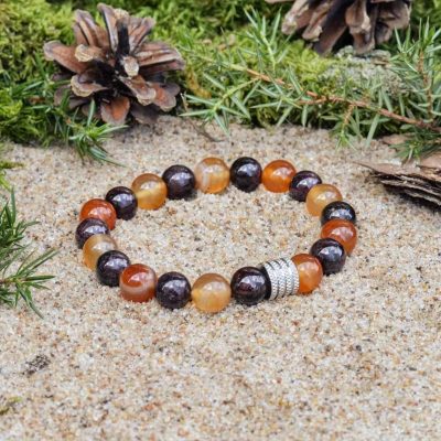 Bracciale in Granato e Corniola