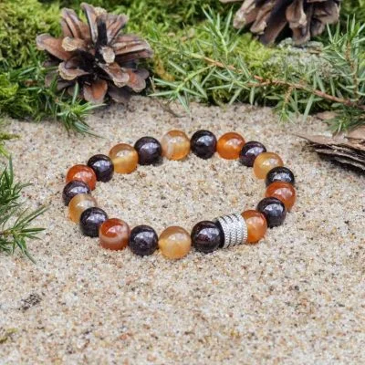 Bracciale in Granato e Corniola
