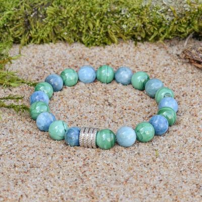 Bracciale in Malachite e Apatite
