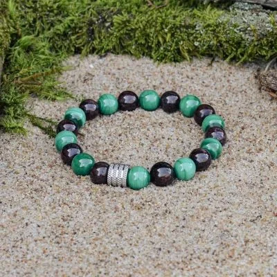 Bracciale in Malachite e Granato
