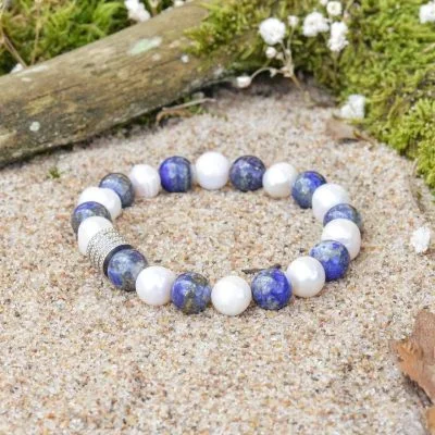 Bracciale di Perle e Lapislazzuli